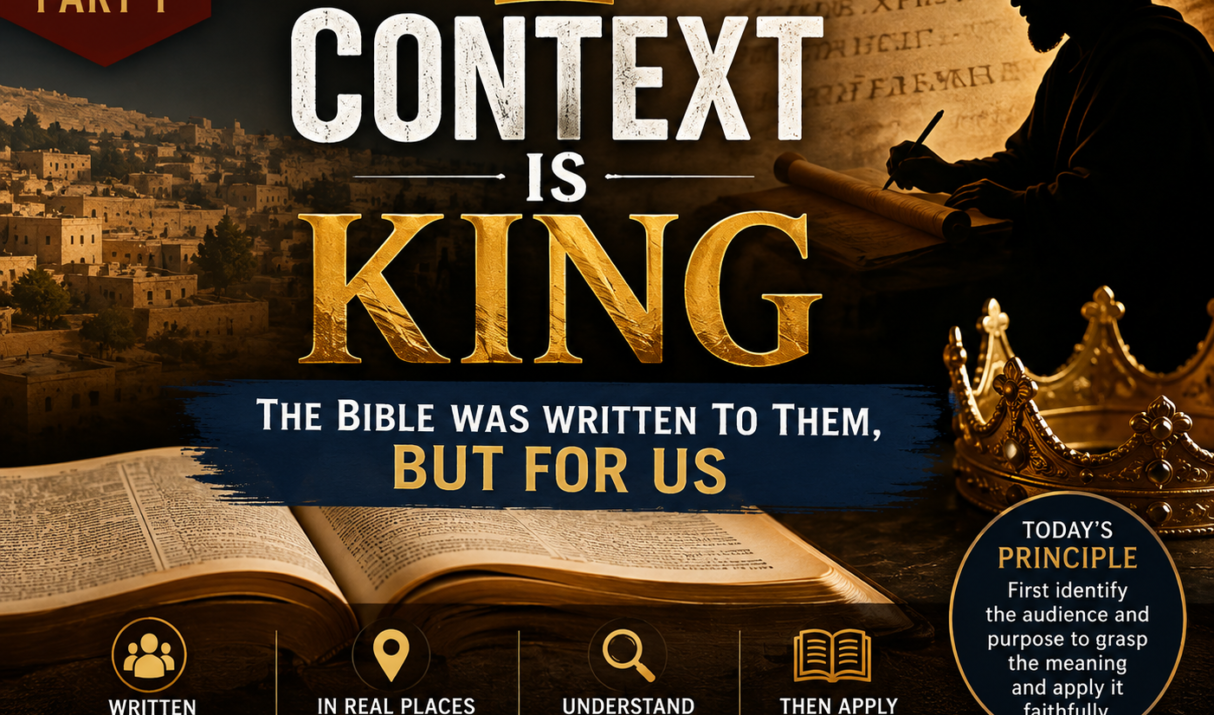 The Bible was written to them,  for our benefit