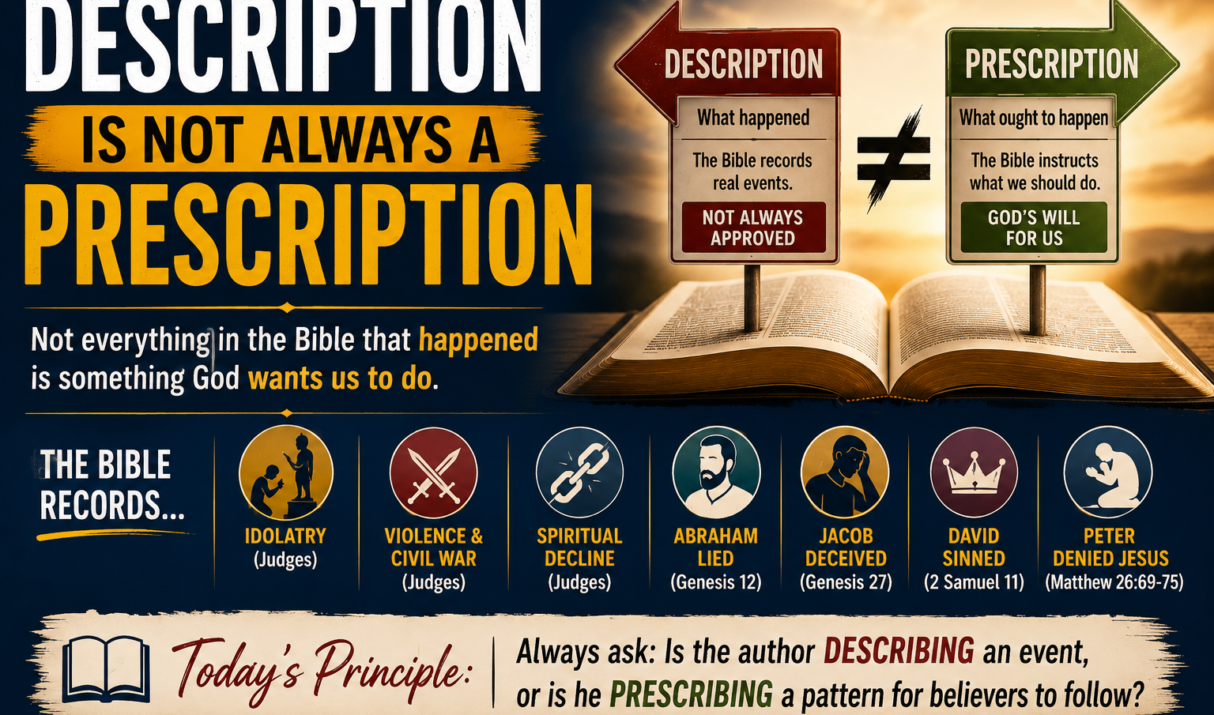 Description Is Not Always a Prescription